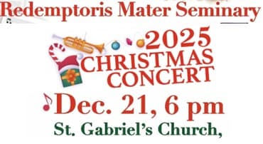 THIS SUNDAY - Christmas Concert - Redemptoris Mater Seminary
